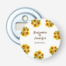 Personlig Solros bröllop Flasköppnare