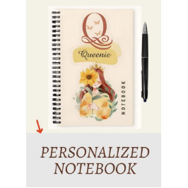 Personlig Solros Girl Spiral Notebook