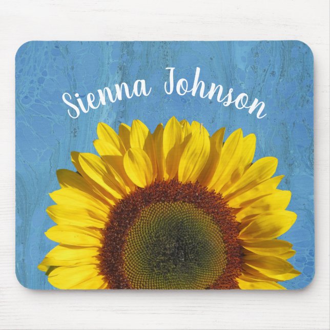 Personlig Solros Mousepad Musmatta (Framsidan)