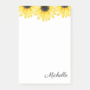 Personlig Solros Post-it Block