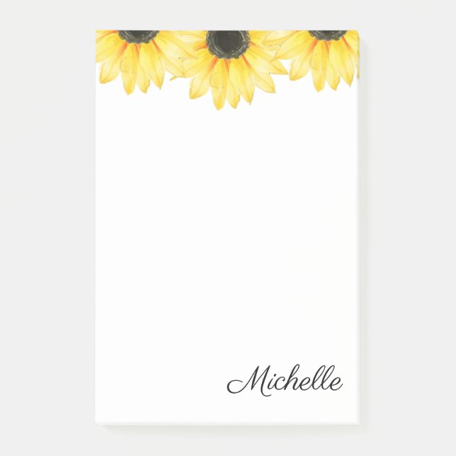 Personlig Solros Post-it Block (Framsida)