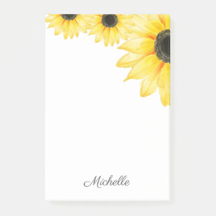 Personlig Solros Post-it Block