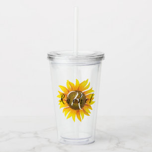 Personlig solros take away mugg