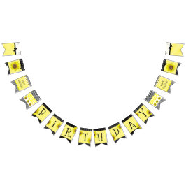 Personlig Solrosbanderoll Födelsedagsfest Vimplar