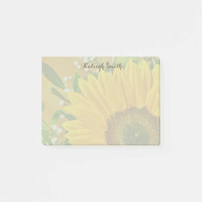 Personlig Solrospost - anteckningar Post-it Block (Framsida)