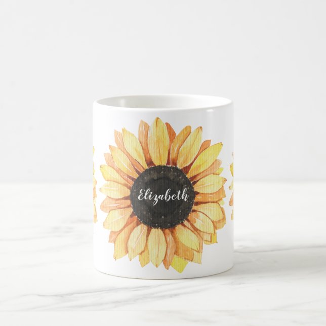 Personlig Solrossolrosmonogrammat Kaffemugg (Center)