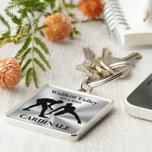 PERSONLIG som brottas den Keychains lagledaren, Fyrkantig Silverfärgad Nyckelring