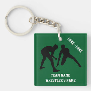 Personlig som brottas Keychains dina FÄRGER, TEXT