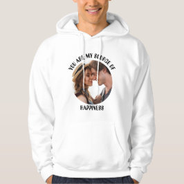 Personlig som du är min källa till lyckofoto hoodie