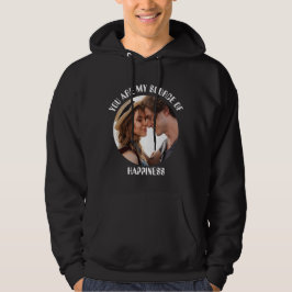 Personlig som du är min källa till lyckofoto hoodie