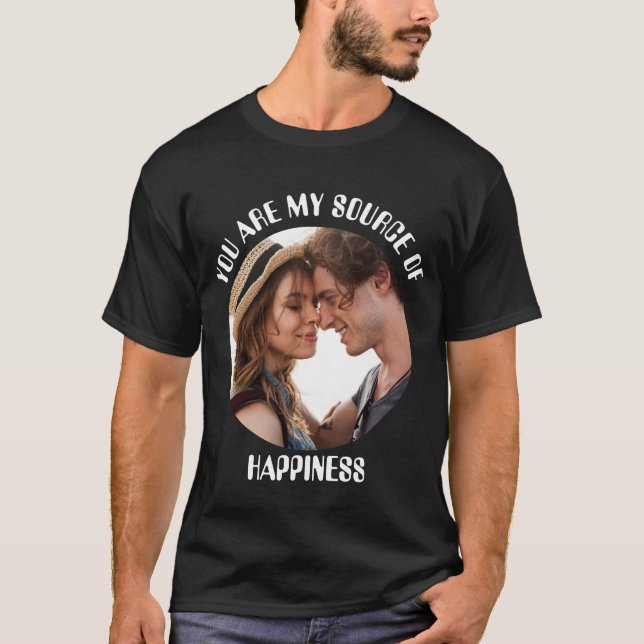 Personlig som du är min källa till lyckofoto t shirt (Framsida)