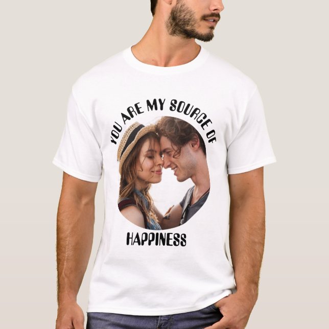 Personlig som du är min källa till lyckofoto t shirt (Framsida)