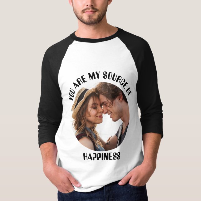 Personlig som du är min källa till lyckofoto t shirt (Framsida)