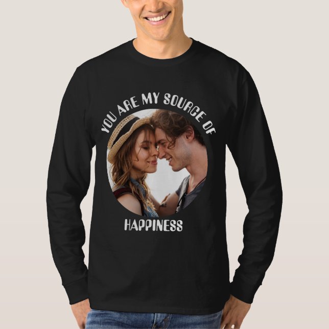 Personlig som du är min källa till lyckofoto t shirt (Framsida)