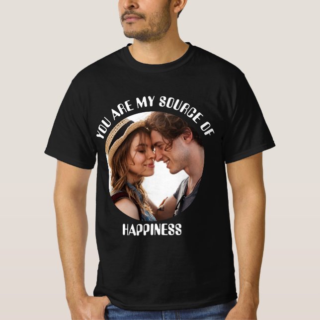 Personlig som du är min källa till lyckofoto t shirt (Framsida)