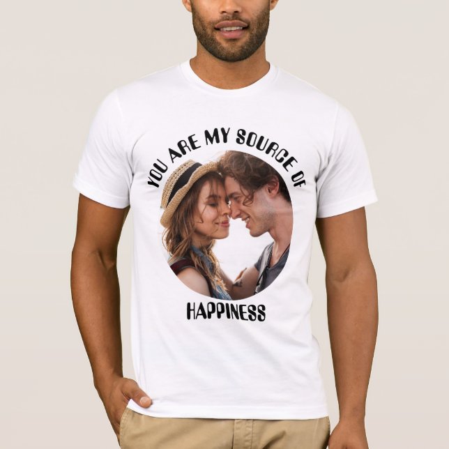 Personlig som du är min källa till lyckofoto t shirt (Framsida)