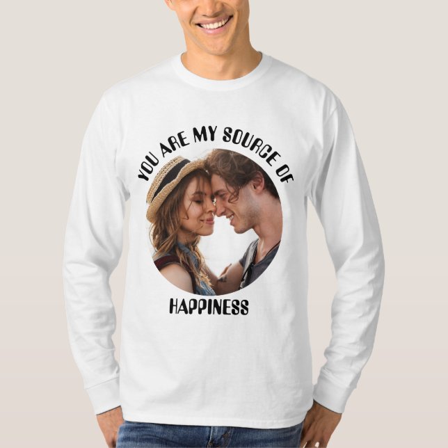 Personlig som du är min källa till lyckofoto t shirt (Framsida)