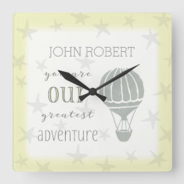 Personlig som du är vår Underbarare Äventyr Fyrkantig Klocka