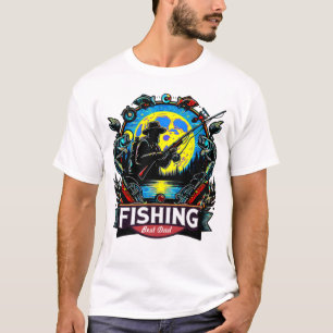 Personlig som fiskar t-skjorta t shirt