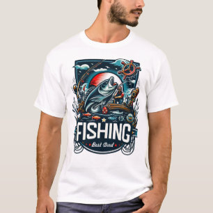 Personlig som fiskar t-skjorta t shirt