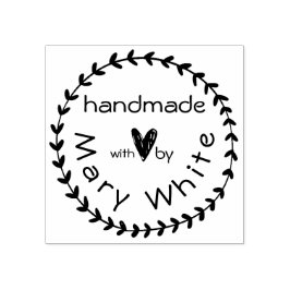 Personlig som handhas med Kärlek kranande hjärta Stämpel