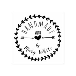 Personlig som hanteras med Kärlek-hjärtpilar runda Stämpel