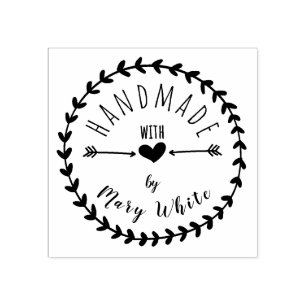 Personlig som hanteras med Kärlek-hjärtpilar runda Stämpel