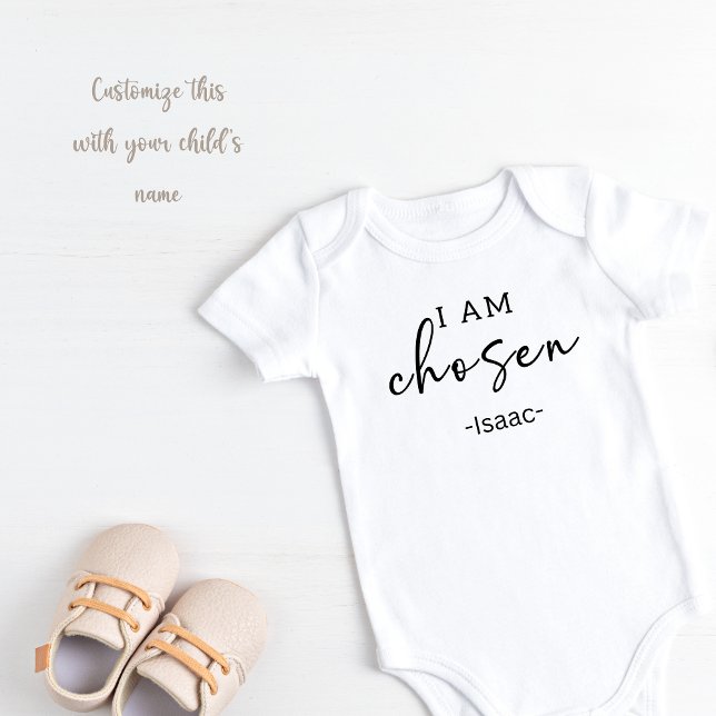 Personlig som jag har valts t shirt (I am chosen baby bodysuit)