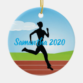 Personlig som kör Joging Design Ornament