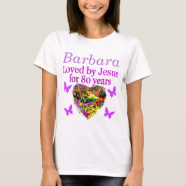 PERSONLIG SOM LOVATS AV JESUS 80 BIRTHDAY T SHIRT