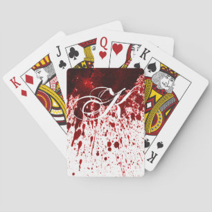 Personlig som spelar kort Blood Splatter Vampire Casinokort