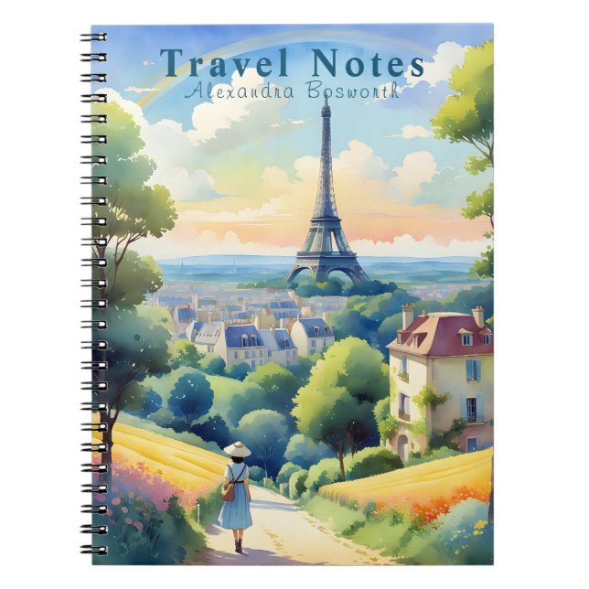 Personlig Sommar i Frankrike Travel Notebook - Anteckningsbok (Framsidan)