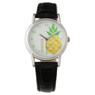 Personlig Sommarfoil Guld Geometric Pineapple Armbandsur