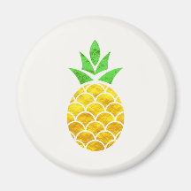 Personlig Sommarfoil Guld Geometric Pineapple.