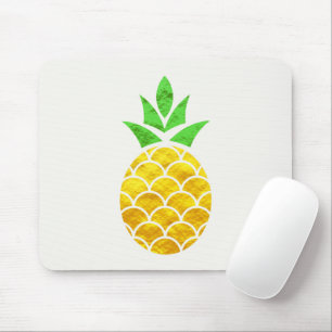 Personlig Sommarfoil Guld Geometric Pineapple. Musmatta