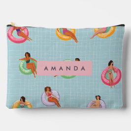 Personlig Sommarkvinnor Flyter på Bassäng