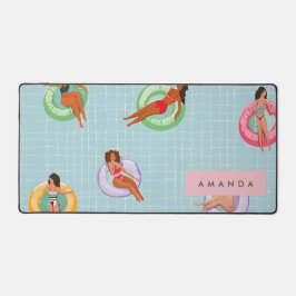 Personlig Sommarkvinnor Flyter på Bassäng