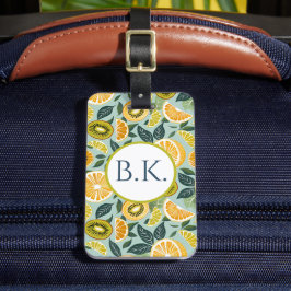 Personlig sommarlemongrädd reseväskaetikett bagagebricka