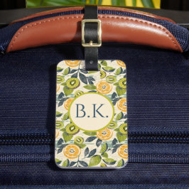 Personlig sommarlemongräv luggage tag bagagebricka