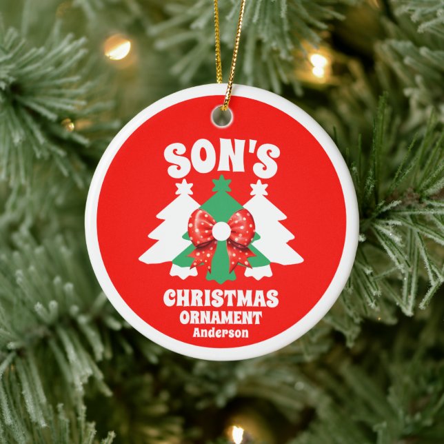 Personlig Son's Photo Julgran Ornament (Träd)