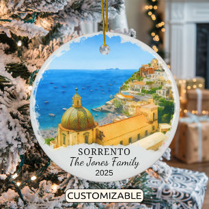 Personlig Sorrento Ornament, Italien Julgransprydnad Keramik