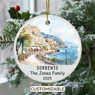 Personlig Sorrento Ornament, Italien Julgransprydnad Keramik