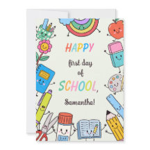 Personlig söß Back To School-kort för barn