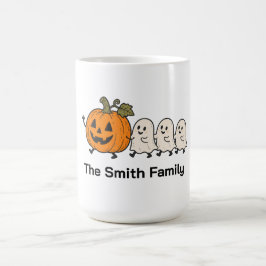 Personlig söß ghostparad Halloween familjemugg Kaffemugg