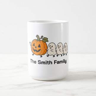 Personlig söß ghostparad Halloween familjemugg Kaffemugg