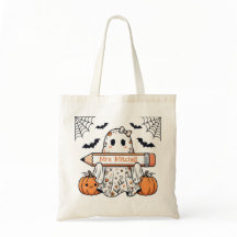 Personlig söß Halloweenghost-lärarväska