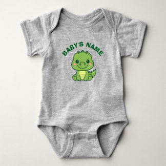 Personlig söt alligator-babydräkt t shirt