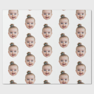Personlig söt baby ansiktsfoto Mamma Pappa födelse Presentpapper