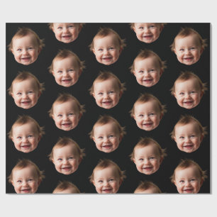 Personlig söt baby ansiktsfoto Mamma Pappa födelse Presentpapper
