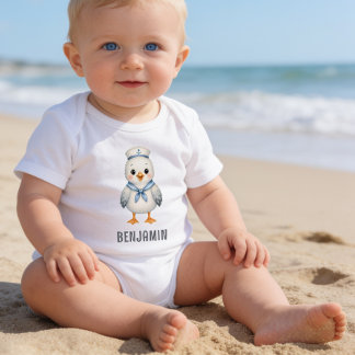Personlig söt baby fiskmås t shirt